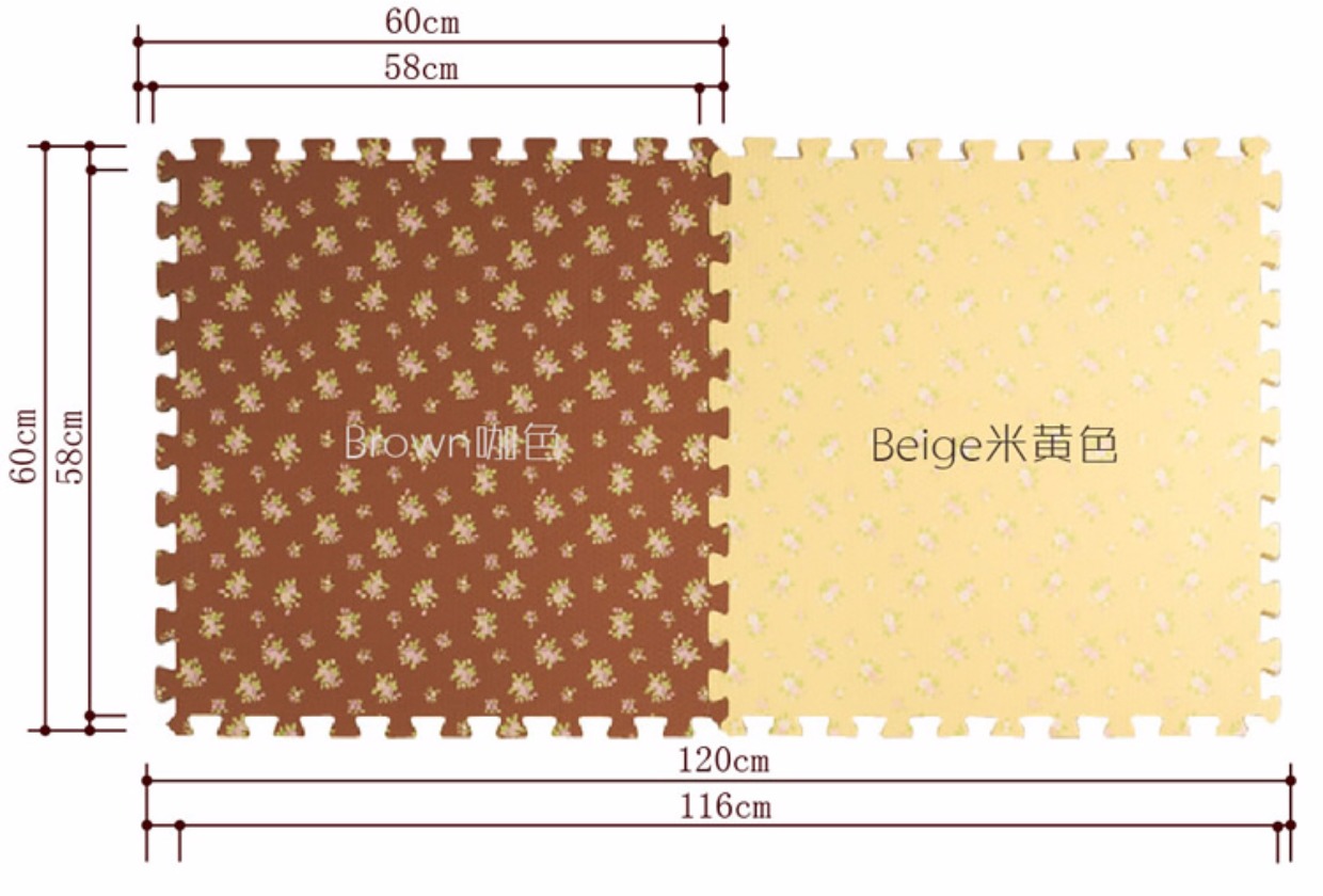 Sub-ground cushion foam mat crawling mat phim hoa ít giả gỗ hạt eva bọt pad câu đố mat xanh thảm xốp lót sàn