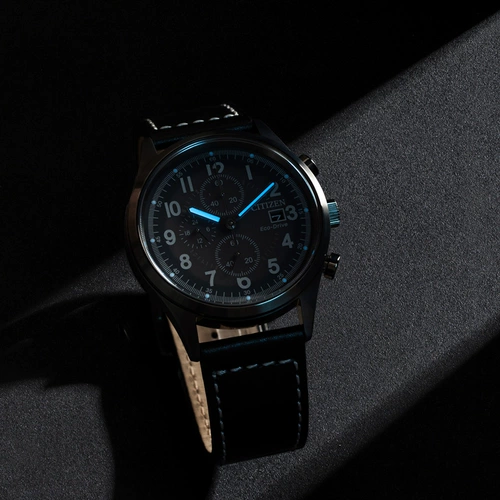 Водонепроницаемый кожаный ремешок для часов, мужские часы, официальный продукт, трехчасовой хронограф