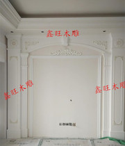 Dongyang wood carving Roman column solid wood square Roman column pass Roman column background wall Roman column