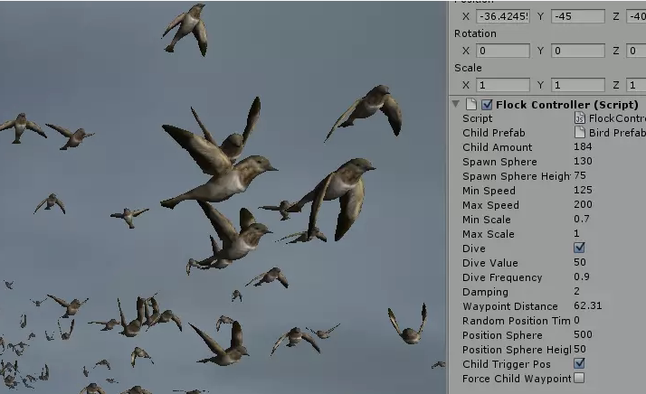 Unity Coding Birds Unity 鸟类群聚算法 Bird Flock 原价1.00真香!_ai游戏_淘宝游戏网