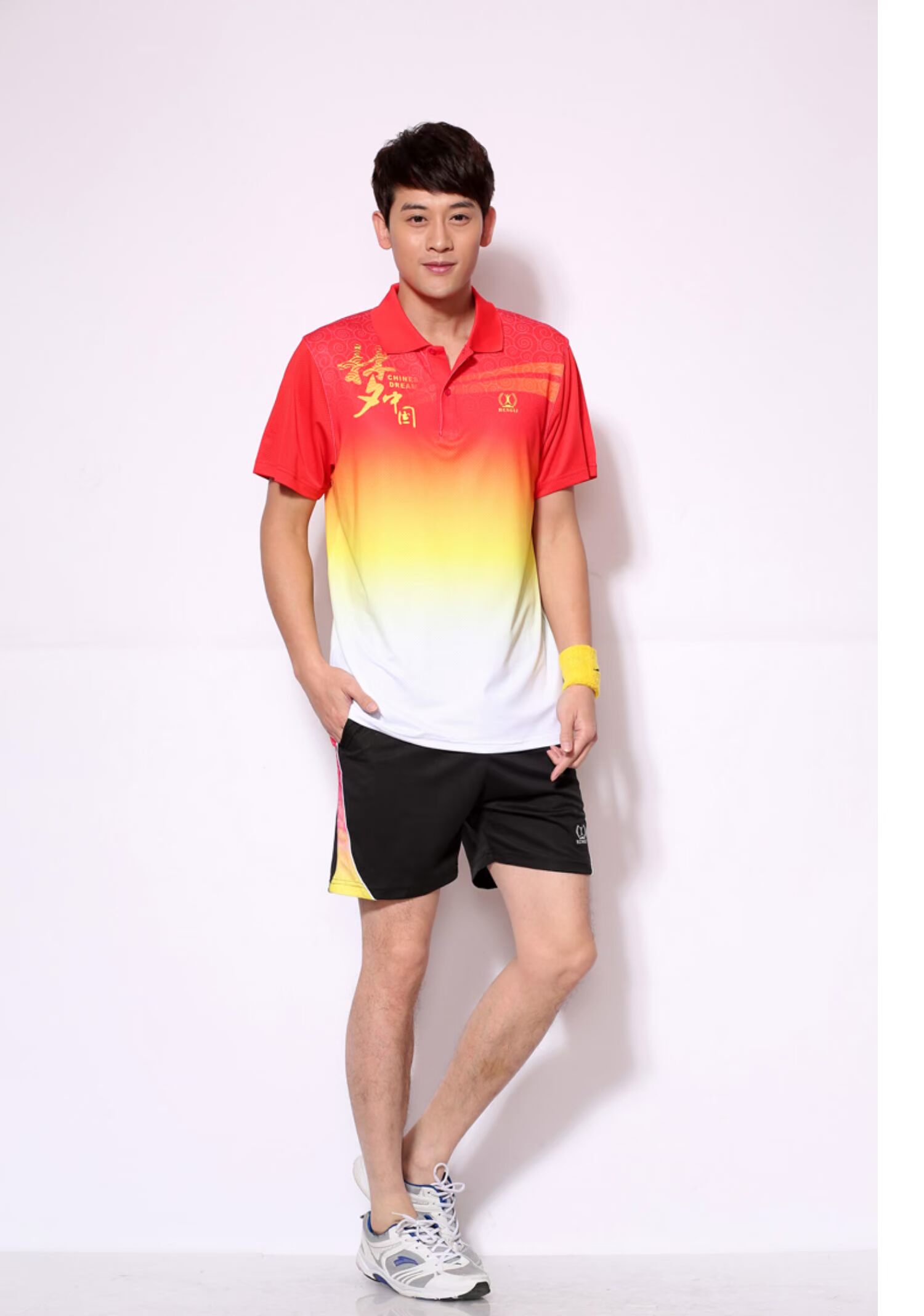 Mùa hè 2019 bộ đồ thể thao tay ngắn thấm mồ hôi quần áo thể thao Trung Quốc mơ ước bộ đồ thể thao mua quần áo thể thao - Thể thao sau bộ adidas nữ mùa hè