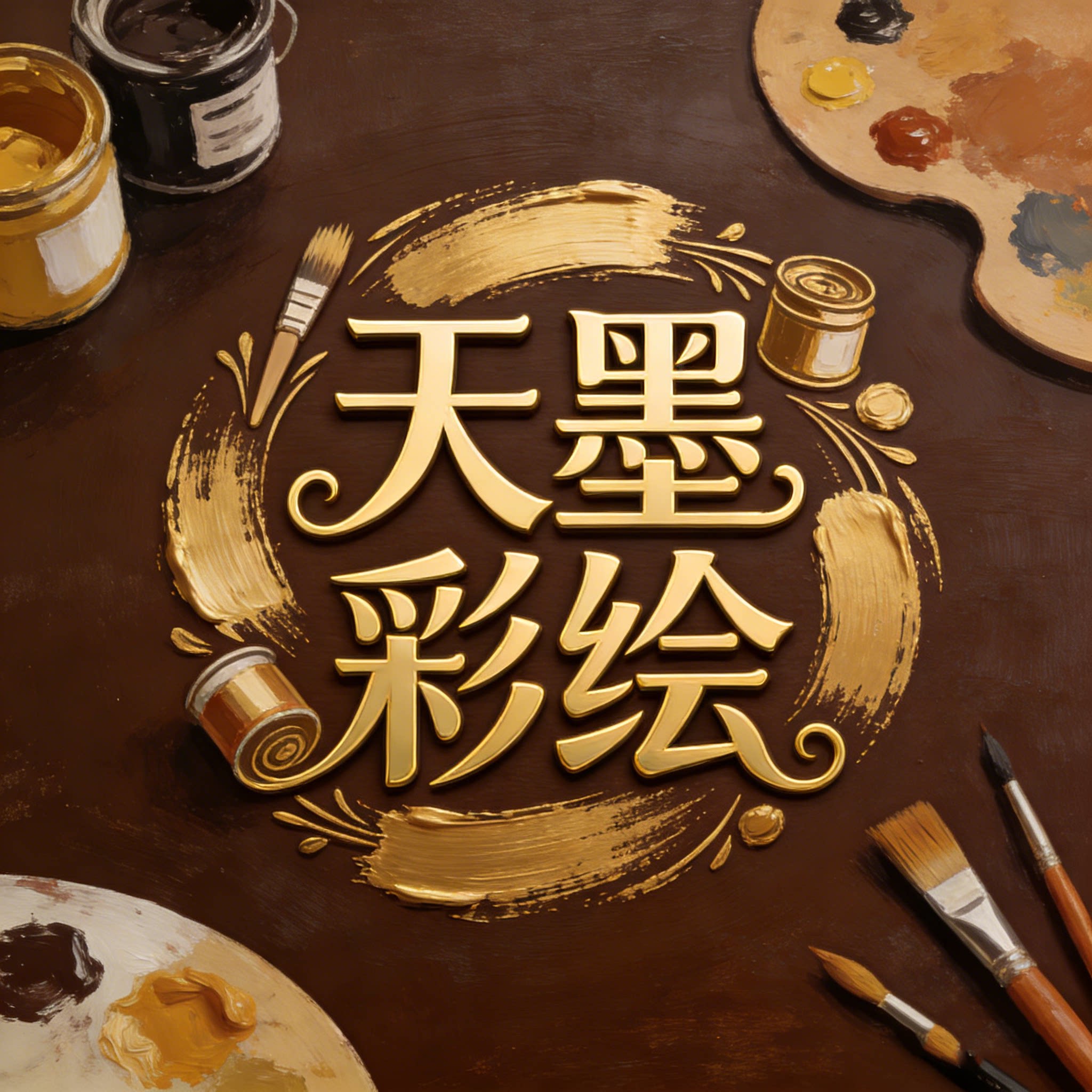 天墨彩绘的LOGO