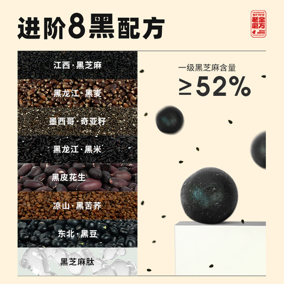 Lao Jin Mo Fang Sugar-free Black Sesame Pills Lao Jin Mo Fang Five Black Mulberry Pills Snacks for Pregnant Women and Children Official Flagship Store