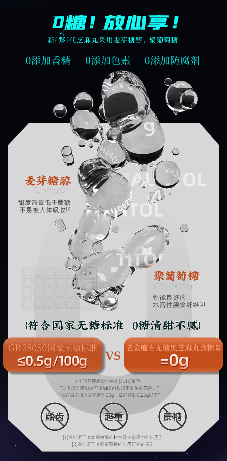 老金磨方 九蒸九晒黑芝麻丸 8丸*4件 图2