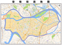 The Shunde district Ronggui street map 94 by 130CM Shunde Yong Gui street map Foshan Ronggui Street map