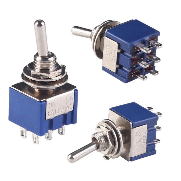 6mm small button switch rocker switch toggle switch MTS-202 203 power switch 6 foot 2 gear 3 stalls