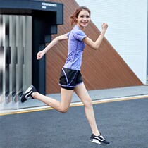 Sports suit women summer two-piece short sleeve loose morning running shorts summer pants gym running clothes