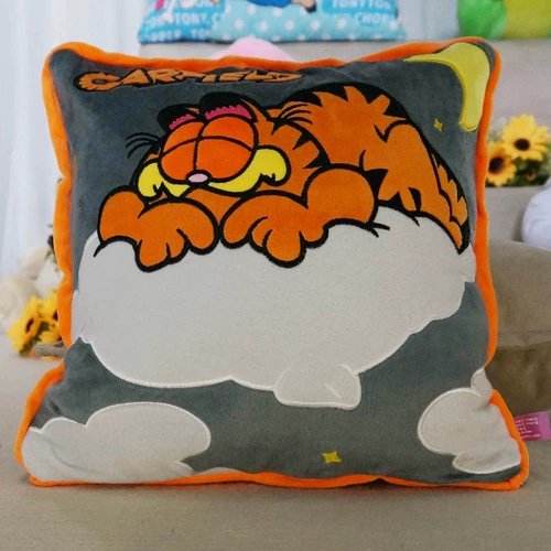 Симпатичная спящая поза, аниме Гарфилда Домашняя подушка подушка Cushing Coushing Cute Course Care Combinite, стул, подушка с подушкой для машины