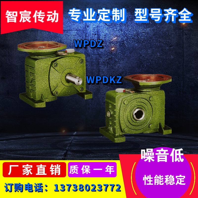 Iron shell reducer WPDZ series reducer Worm gear accessories transmission Speed motor Vertical transmission