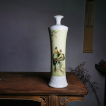 Morning Rain and Twilight Hand-carved vase Purple Donglai Haihua