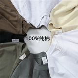 Хлопковая однотонная футболка с коротким рукавом, 200 грамм, городской стиль