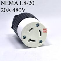 LK-7324 L8-20C3-pin 20A 480V US standard anti-loose socket generator medical equipment metal products