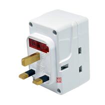 British standard BS Hong Kong 13A one-to-three-hole socket with fuse Malaysia converter switch 3-position plug