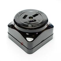 WJA-1320A3P 20A 250V three flat open mount socket bagwood wiring national standard three flat high power terminal