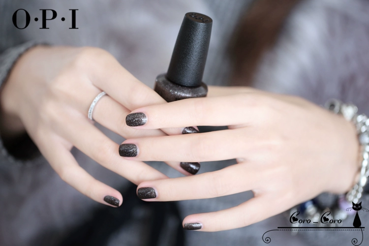 OPI Nail Ba Lan Phiên bản chính hãng bảo mật chính hãng Dark Star Marble Texture Laser Shine Black Flash B59 - Sơn móng tay / Móng tay và móng chân