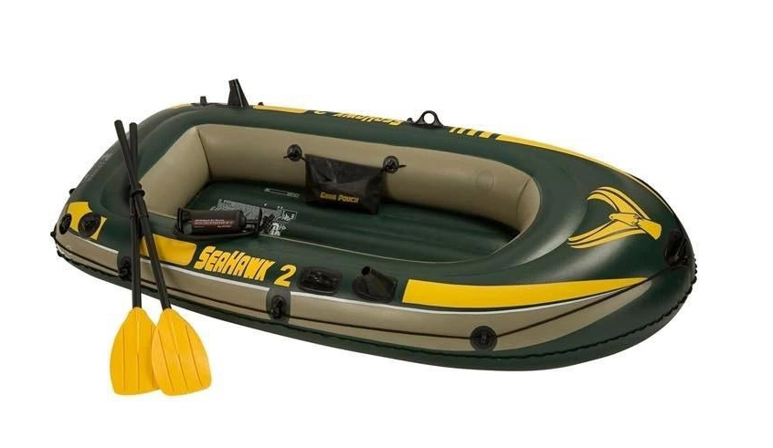 Special Price INTEX Rubber Boat 68347 Seahawk Duo 2-Person Kayak Single Fishing Boat