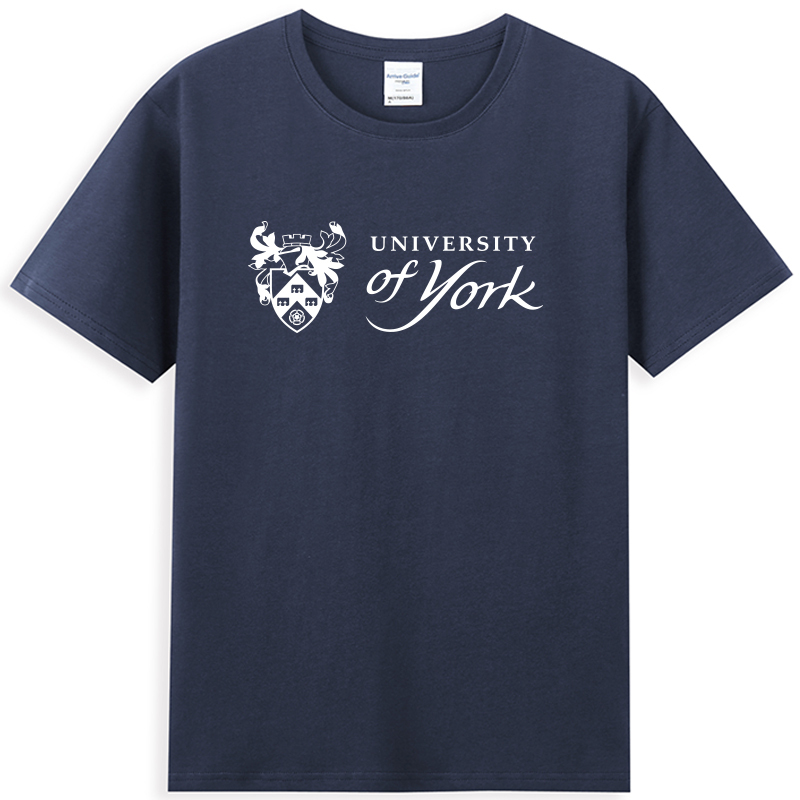 York University T-Shirt Class Uniform Short-Sleeved Round-Neck T-Shirt Cultural Commemorative Shirt Unisex School Uniform Loose Casual