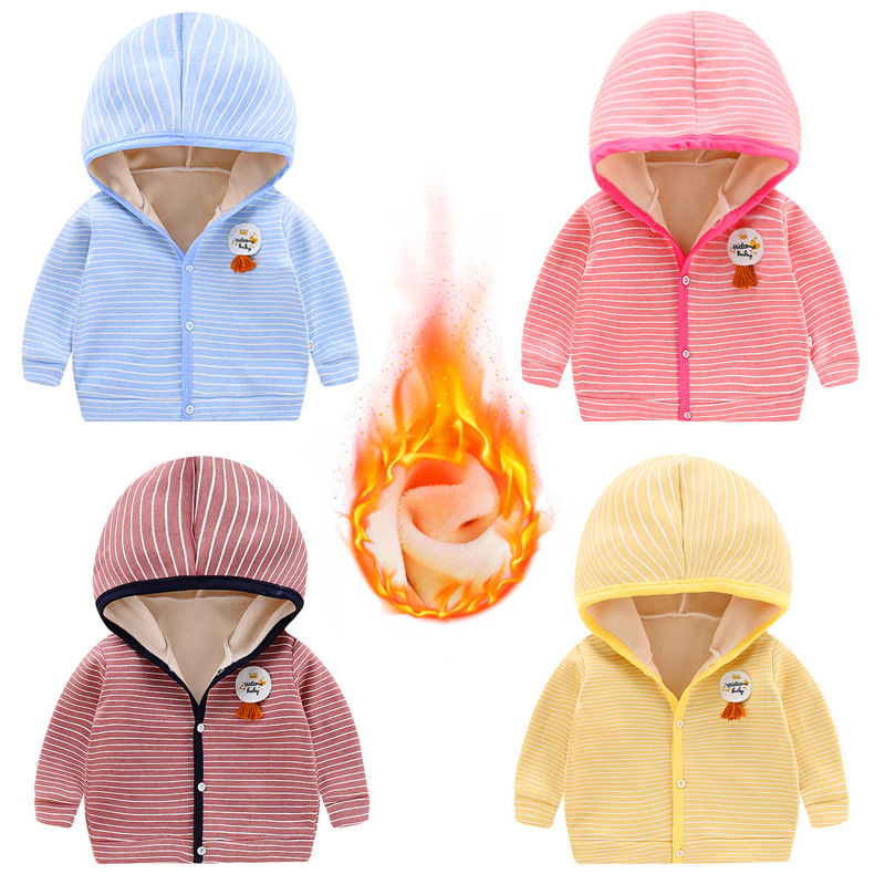 Child gush thickened thick cotton T jacket autumn winter new boy girl baby girl against brokenhead children