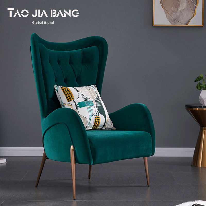 Nordic single sofa chair lazy leisure sofa living room American light luxury single chair modern minimalist leather tiger chair