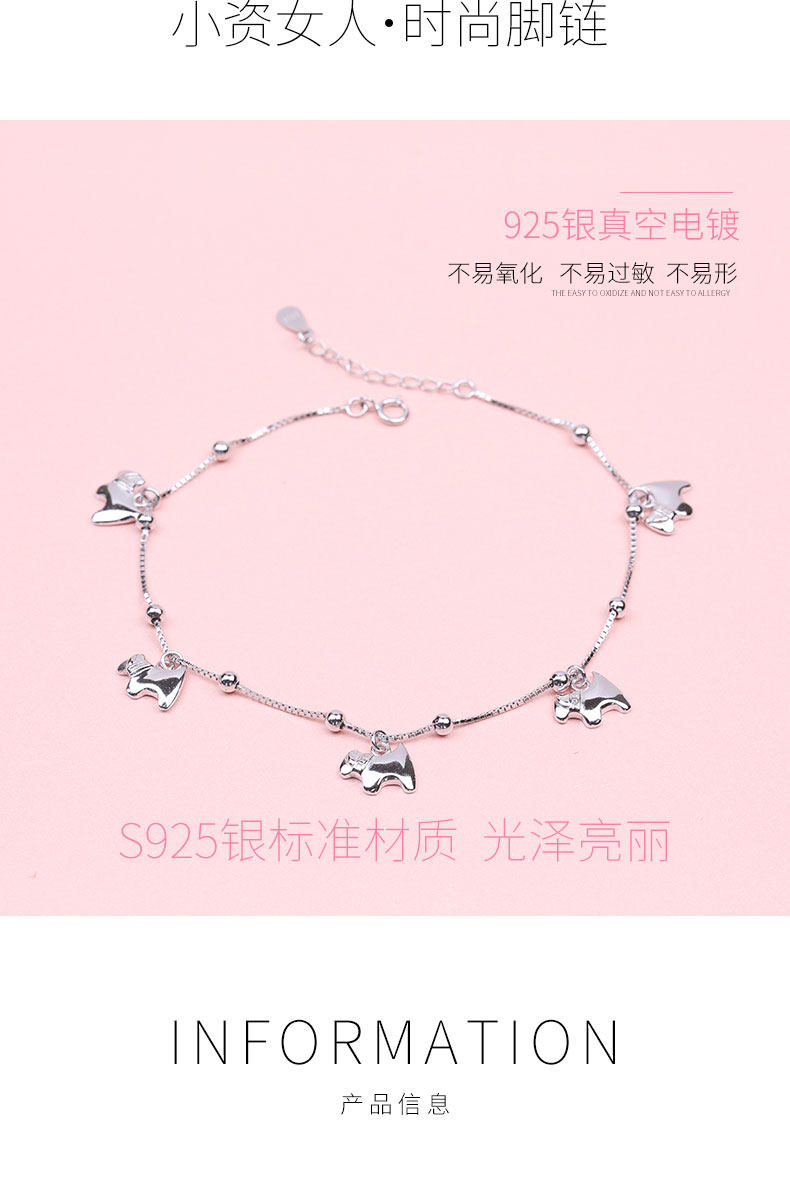 Bracelet de cheville Femme en Argenterie - Ref 3102567 Image 9
