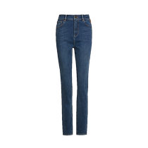 Ellassay Goethe Automne Hiver New High Waist Sashimi Body Cashmere Warm Pants Jeans Woman W-N016