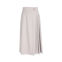 ELLASSAY 24 early autumn new autumn and winter wool cashmere soft and waxy warm pleated skirt mid-length skirt for women
