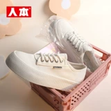 人本 Тканевая обувь на платформе, тонкие универсальные трендовые туфли для отдыха, осенняя