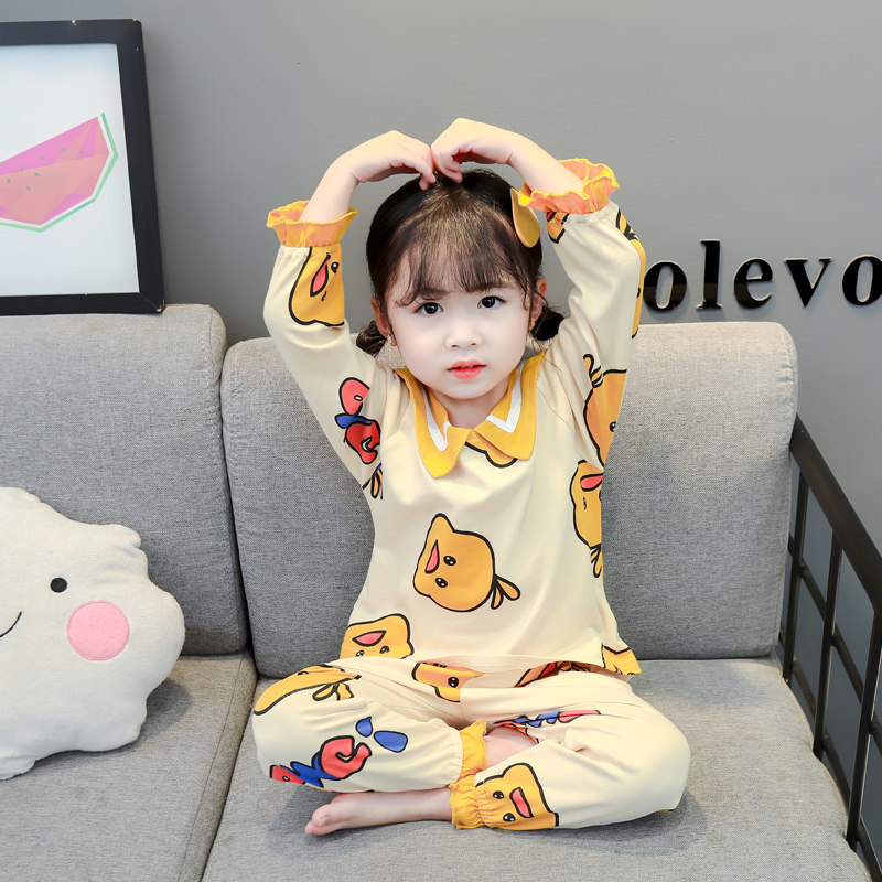 Child Sleepwear Girl Spring Autumn Season Pure Cotton Long Sleeve Boy Girl Girl Cute Super Cute Kid Autumn Home Clothes