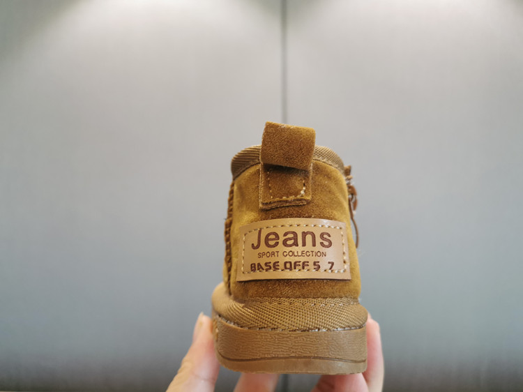 Winter Babyschuhe mit Plüsch Dicker Schnee Kleinkinder, Kurze Stiefel für Jungen und Mädchen im Alter von 0-1-2, Weiche Sohlen_voghion.com