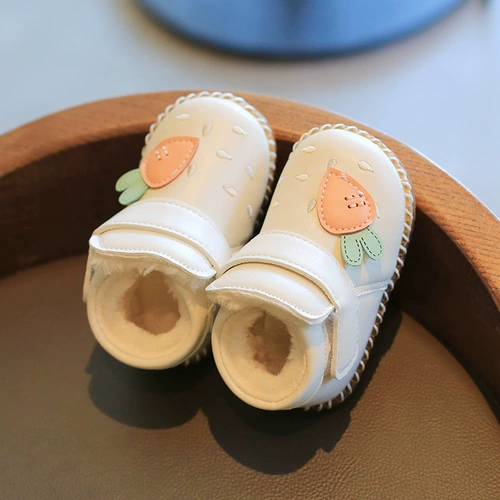 Утепленная детская удерживающая тепло обувь для раннего возраста для принцессы для кожаной обуви, 0-1-2 лет