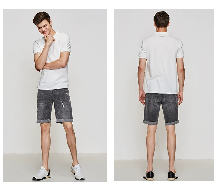 Asobio quần áo nam đơn giản áo polo nam tay ngắn nam ve áo cotton thoải mái mùa hè mới - Polo áo thun nam đẹp