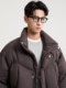Black Select Ming Puff Goose Down Down Jacket 25 Winter New Geometric Quilted 90 Down Warm Stand Collar Short Jacket