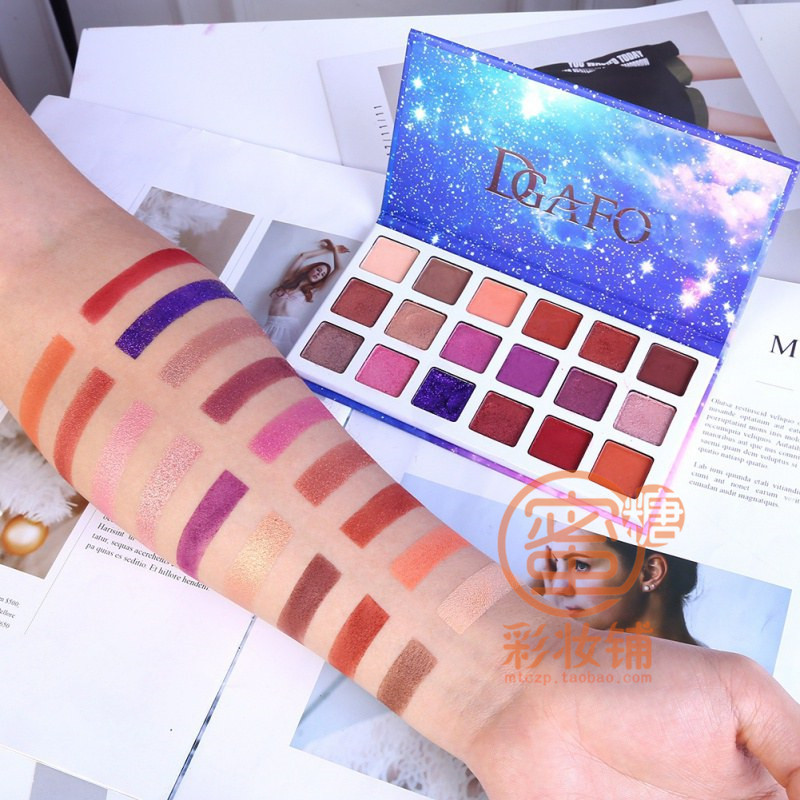 Starry 18 màu phấn mắt ngọc trai matte trái đất mermaid tím tím long lanh xuất khẩu Dubai quốc gia ánh sáng ins bảng mắt muge leen