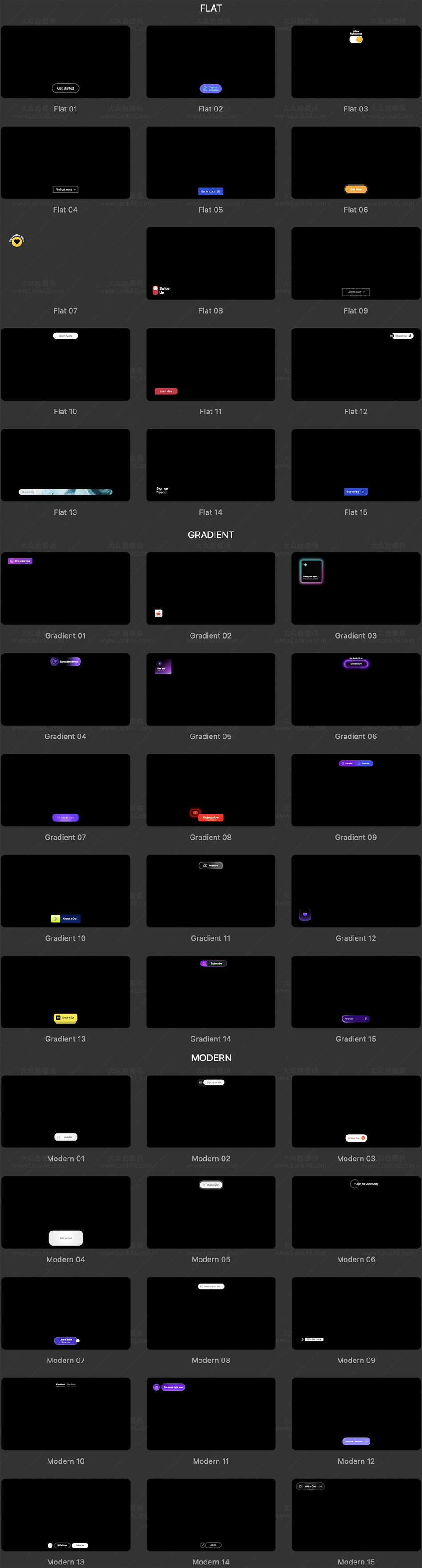 FCPX插件-45个小弹窗交互界面鼠标点击展示动画