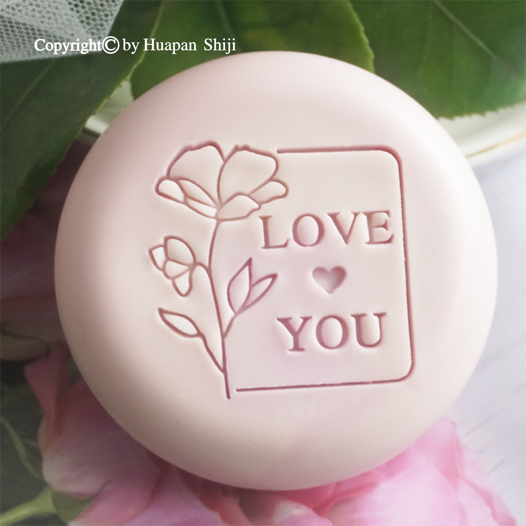 Original design 4x4 love you rose flower floral plant ins wind exquisite acrylic handmade stamp