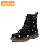 Safiya Sophia mùa đông mới thêu thời trang thoải mái Giày ngắn nữ Martin - Giày ống giày boot cổ thấp Giày ống