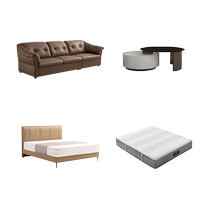 (Whole House) Chivas Leather Sofa Coffee Table 1 8m Leather Bed Living Room Bedroom Combination Package 3103B