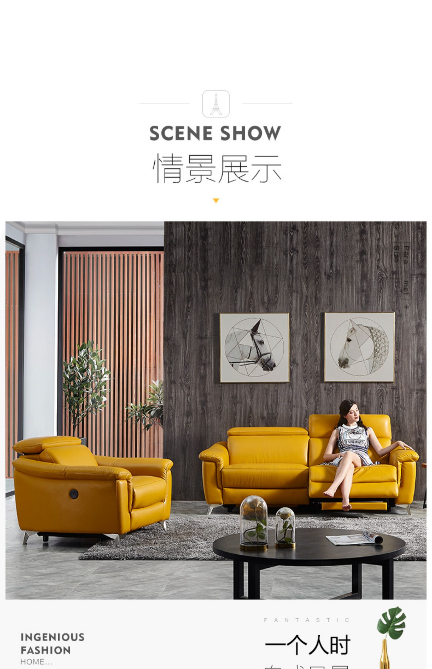 Cheers Đầu tiên sofa da ánh sáng sang trọng hiện đại phòng khách nhỏ gọn sofa kết hợp các tính năng 1 + 3 5855 - Ghế sô pha sofa tân cổ điển