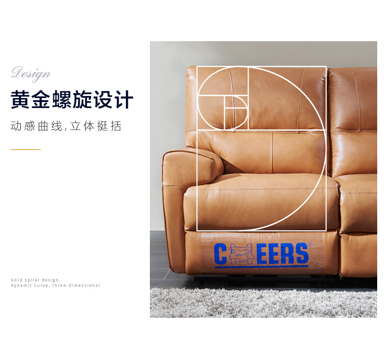 Cheers Đầu tiên sofa lớp đầu tiên của da phòng khách sofa da Bắc Âu đơn khép kín hiện đại nhỏ gọn 5869 - Ghế sô pha sofa