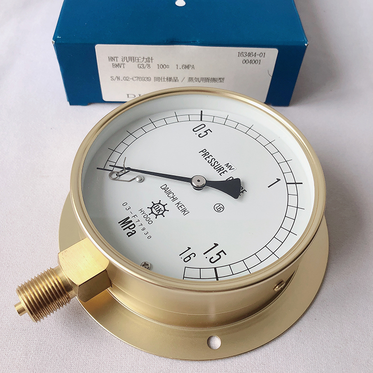Japan's DAIICHI KEIKI first gauge pressure gauge HNT-shaped pressure gauge BMVT 1 6mpa