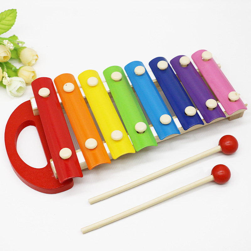 Eight-tone percussion children's wisdom wooden toys toddler enlightenment early education xylophone percussion instrument