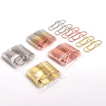 Metal pen clip color gold rose gold paper clip silver special-shaped pen holder