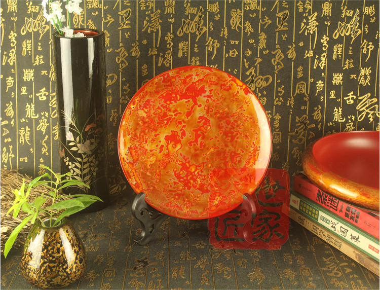 Fuzhou traditional lacquerware plating fruit plate lacquer plate small tea plate pot bearing coaster dish texture small utensils