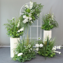 Meichen floral forest floor flower arrangement leading artificial flowers and green plant activities green plant event ceremony layout wedding flower arrangement