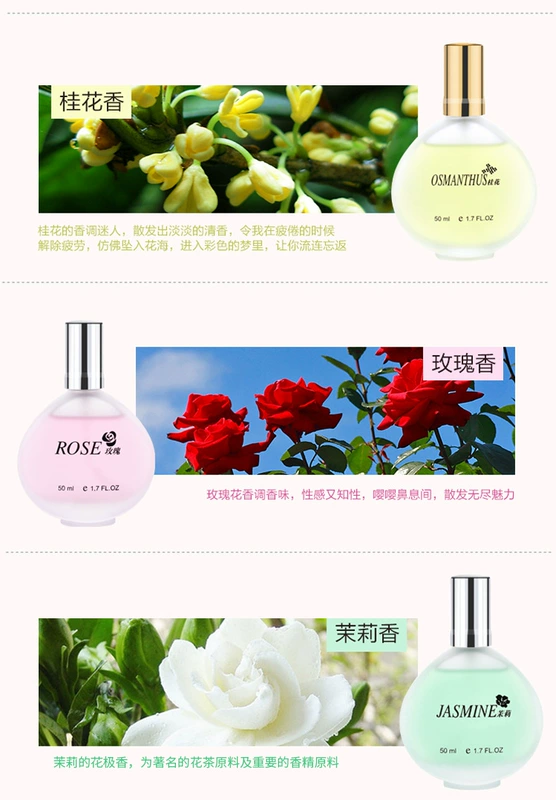 Nước hoa oải hương Pháp Gardenia Rose Lily Jasmine Osmanthus Nước hoa Bà Lasting Light Hương thơm tự nhiên 50ml nước hoa zara nữ