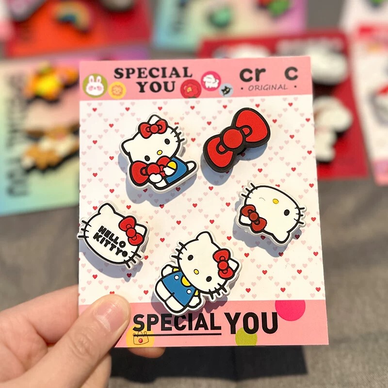 Suitable for Crocs Buckle Decoration Accessories, Cartoon Hello Kitty Shoe Charms, Hello Kitty Clog Shoe Accessories, Shoe Buckles Suitable for Crocs Buckle Decoration Accessories, Cartoon Hello Kitty Shoe Charms, Hello Kitty Clog Shoe Accessories, Shoe Buckles