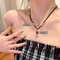 Ониксовый защитный амулет, пряжка, ожерелье