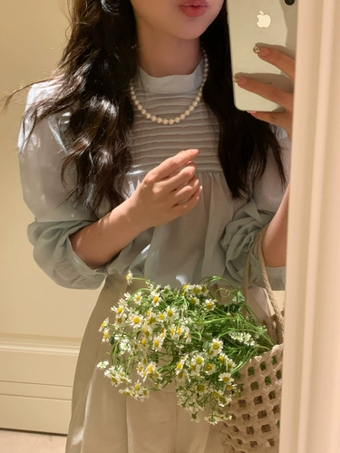 Жемчужное ожерелье Ни Ни 𫔀Женская легкая роскошная нишевая цепочка на ключицы, новинка 2025 года, элитная цепочка на шею в популярном стиле 𫔀Su Lian