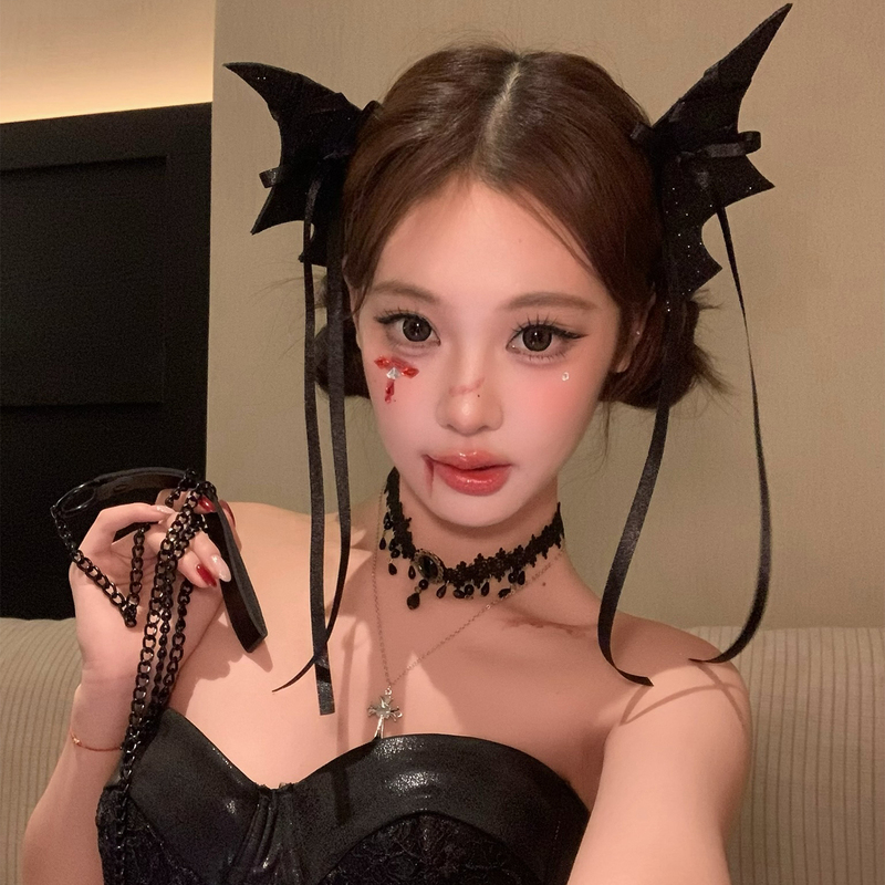 Original! Spooky Girl Little Devil Bat Hairpin Female Halloween Party Cosplay Costume Headwear Hair Accessory Props Original! Spooky Girl Little Devil Bat Hairpin Female Halloween Party Cosplay Costume Headwear Hair Accessory Props