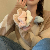 South Korean cute plush large intestine hair ring head rope hair adorned leather fascia women Zum hair mati disc hair wearing a hitch rope headgear